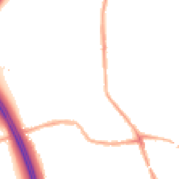 Night-time road noise heatmap for WN4 0ET