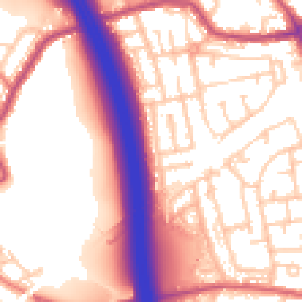 Daytime road noise heatmap for WN4 0LP