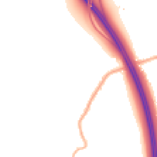 Night-time road noise heatmap for WN4 0NH