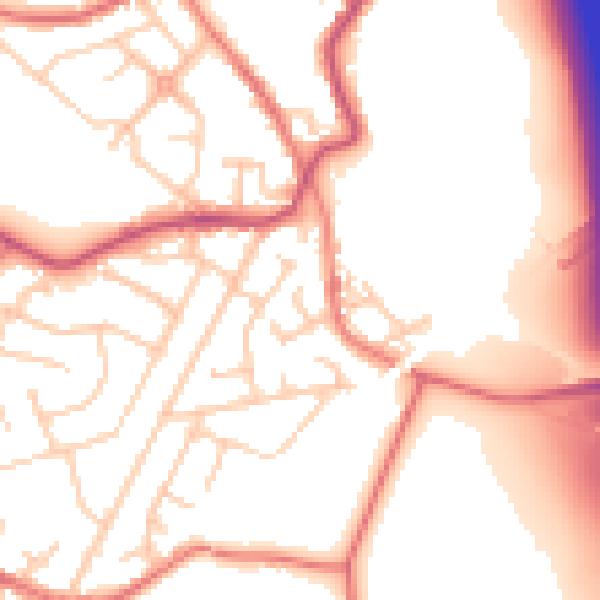 Daytime road noise heatmap for WN4 0PX