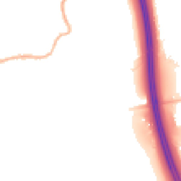 Night-time road noise heatmap for WN4 0PZ