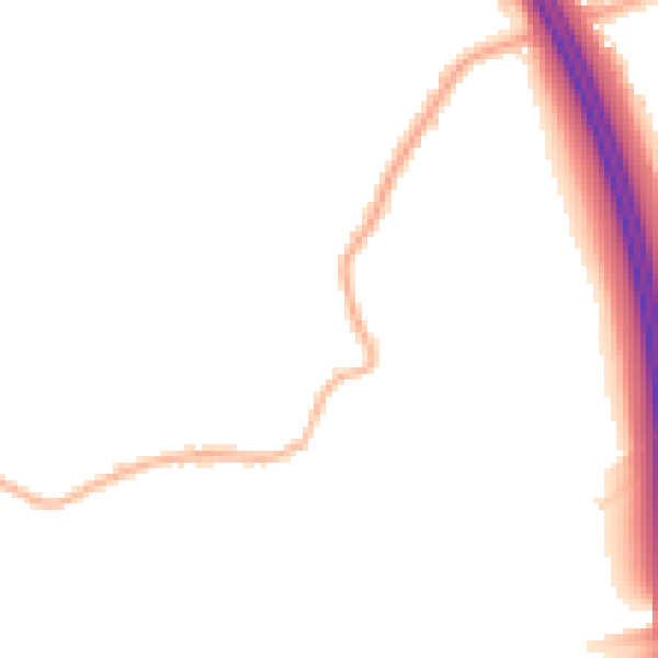 Night-time road noise heatmap for WN4 0QG