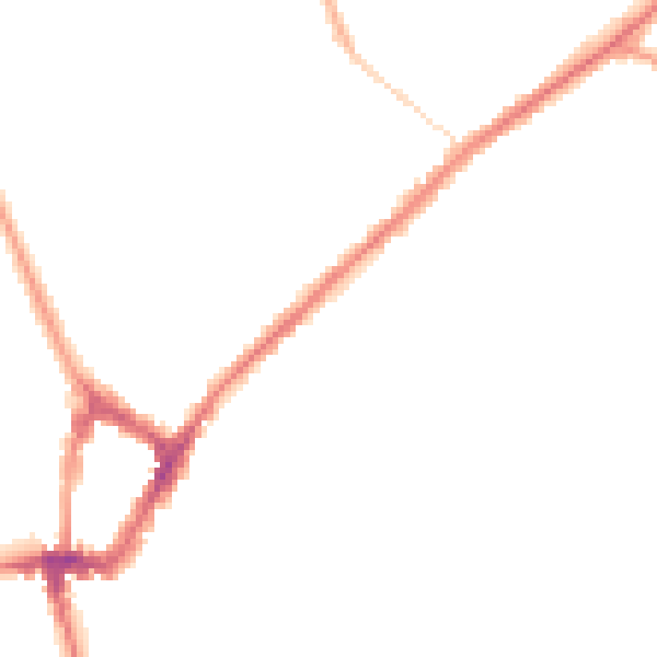Night-time road noise heatmap for WN4 8PG