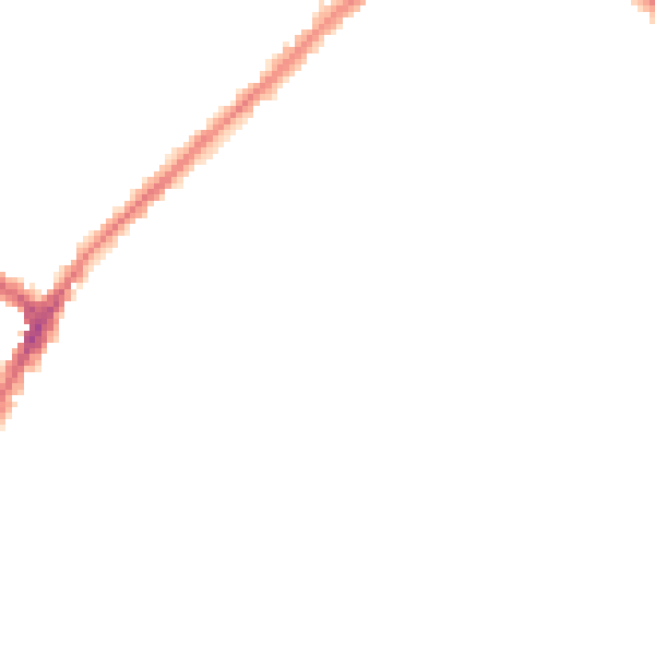 Night-time road noise heatmap for WN4 8PL