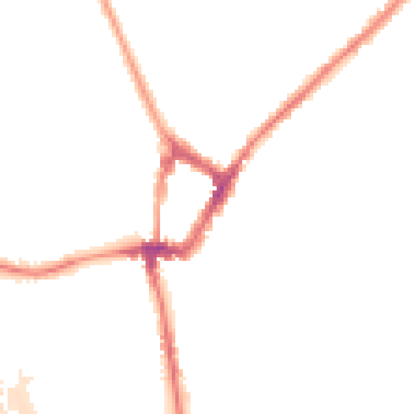 Night-time road noise heatmap for WN4 9AA