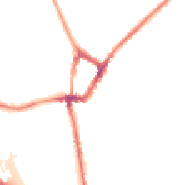 Night-time road noise heatmap for WN4 9AG