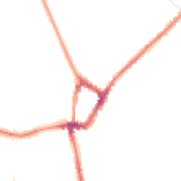 Night-time road noise heatmap for WN4 9AR