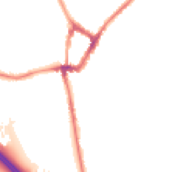Night-time road noise heatmap for WN4 9EA