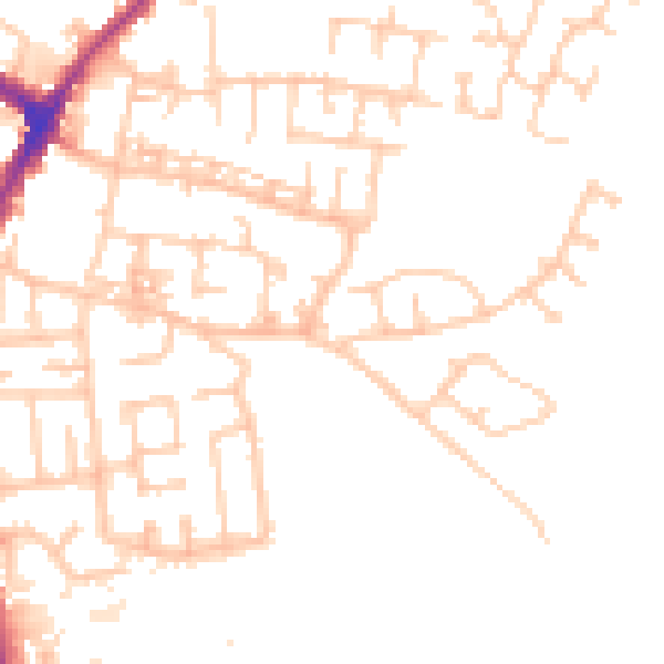 Daytime road noise heatmap for WN4 9HS