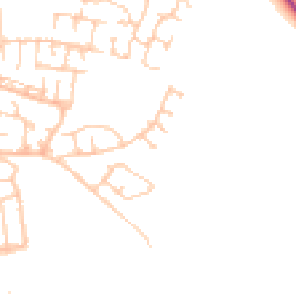 Daytime road noise heatmap for WN4 9JB