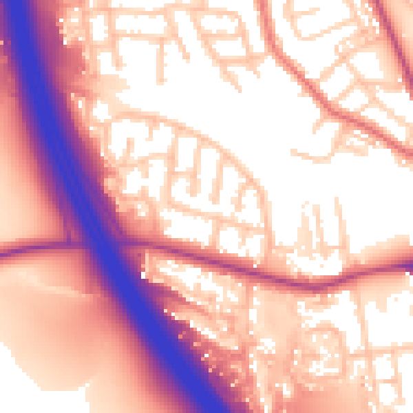 Daytime road noise heatmap for WN4 9LG