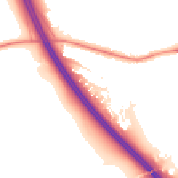 Night-time road noise heatmap for WN4 9NE
