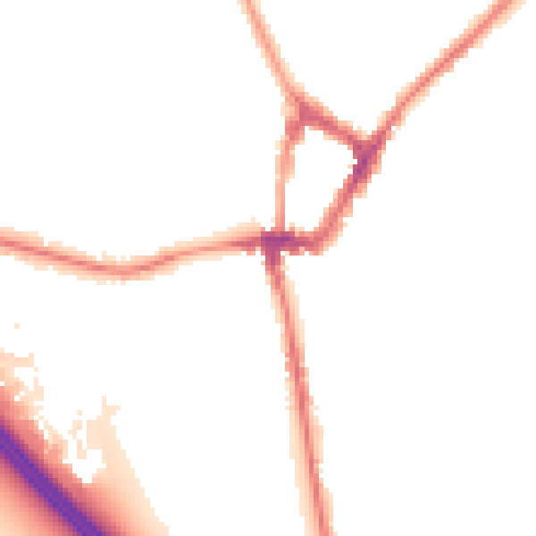Night-time road noise heatmap for WN4 9PL