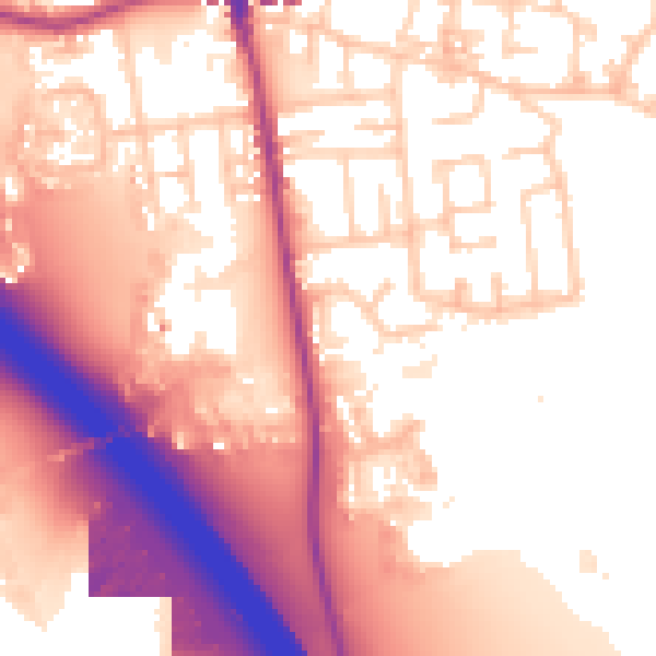 Daytime road noise heatmap for WN4 9PP
