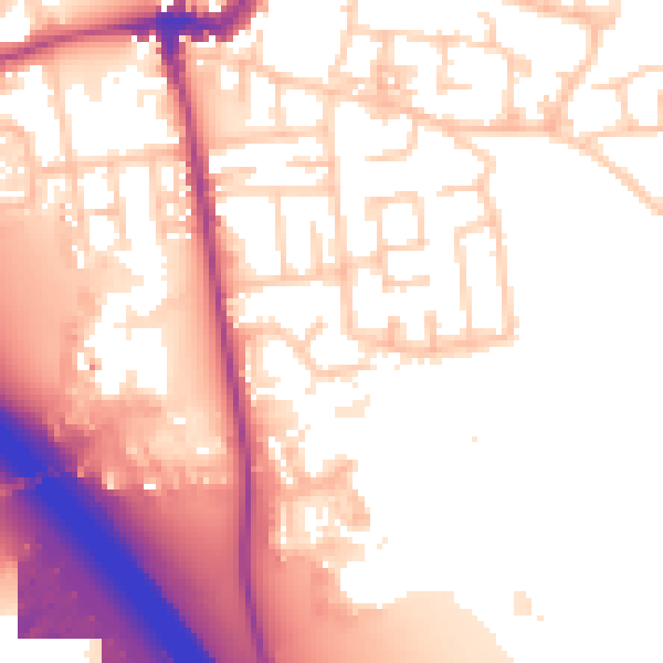 Daytime road noise heatmap for WN4 9PR
