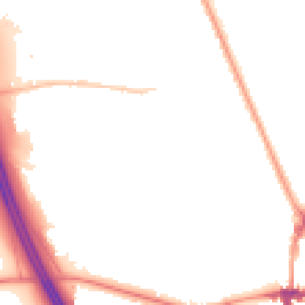 Night-time road noise heatmap for WN4 9QZ