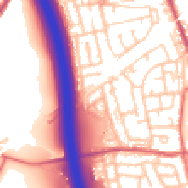 Daytime road noise heatmap for WN4 9RX