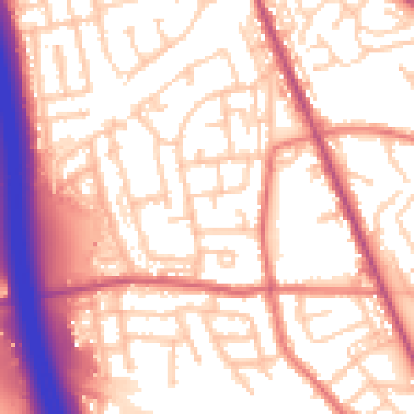 Daytime road noise heatmap for WN4 9UX