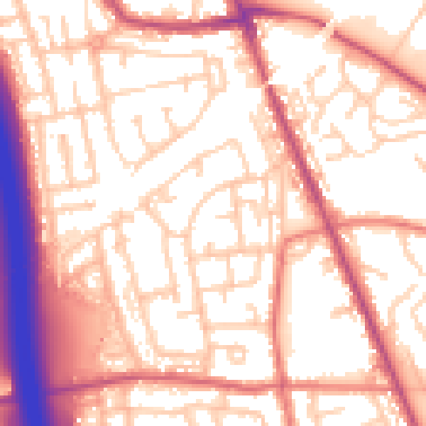 Daytime road noise heatmap for WN4 9XE