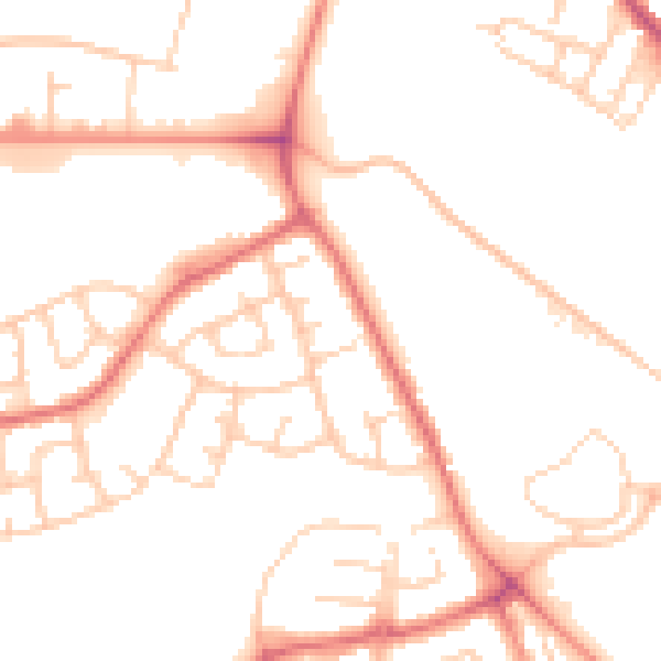 Daytime road noise heatmap for WN5 0QA