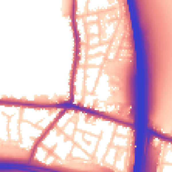Daytime road noise heatmap for WN5 8NP
