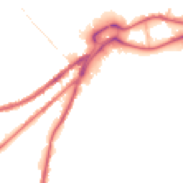 Night-time road noise heatmap for WN5 9BD