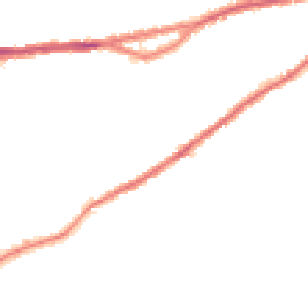 Night-time road noise heatmap for WN5 9HT