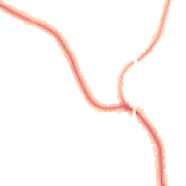 Night-time road noise heatmap for WN6 0AE