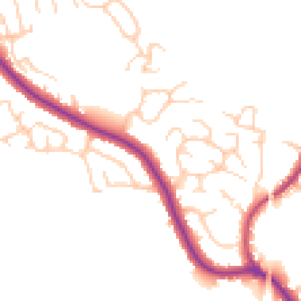 Daytime road noise heatmap for WN6 0AG