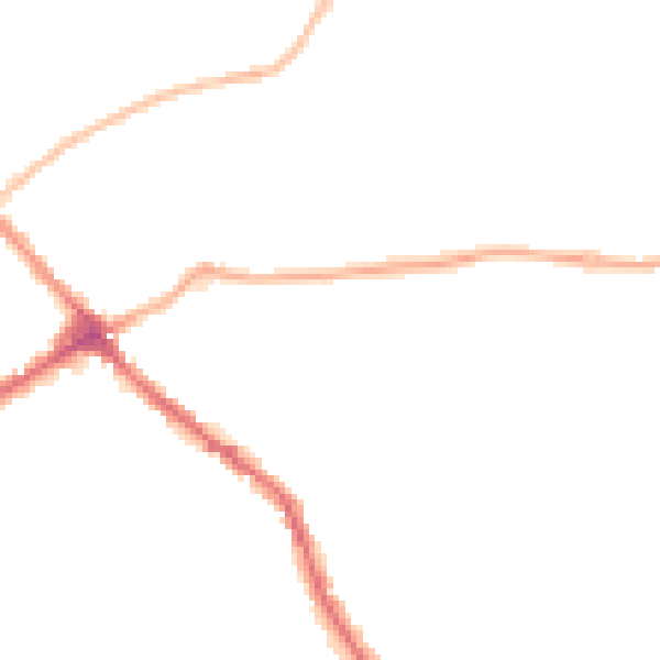 Night-time road noise heatmap for WN6 0DF