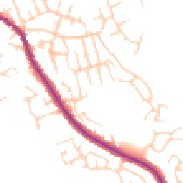 Daytime road noise heatmap for WN6 0FA