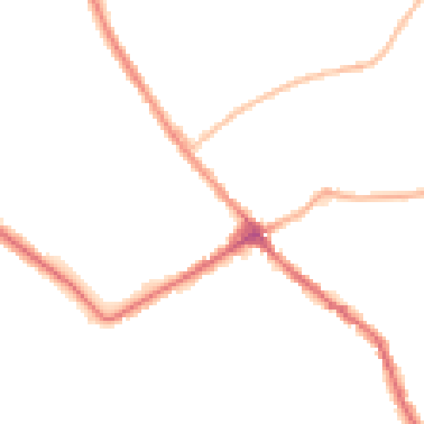Night-time road noise heatmap for WN6 0FE