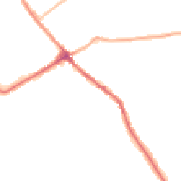 Night-time road noise heatmap for WN6 0FG