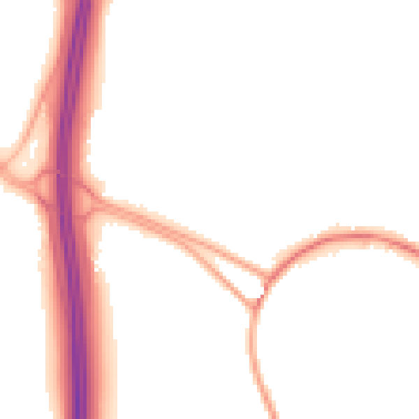 Night-time road noise heatmap for WN6 0SD