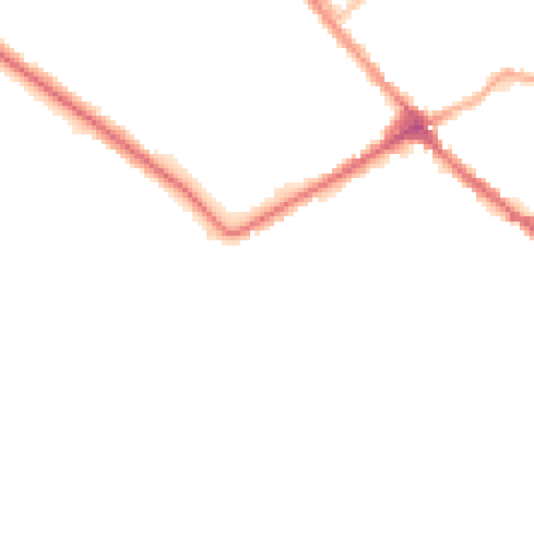 Night-time road noise heatmap for WN6 0YF