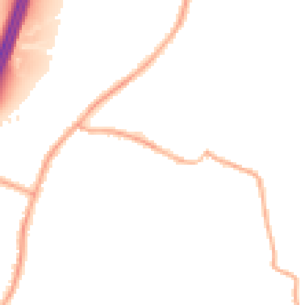 Night-time road noise heatmap for WN6 8BD