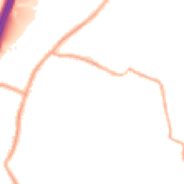Night-time road noise heatmap for WN6 8BE