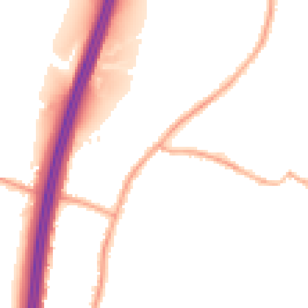 Night-time road noise heatmap for WN6 8BZ