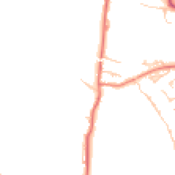 Daytime road noise heatmap for WN6 9AW