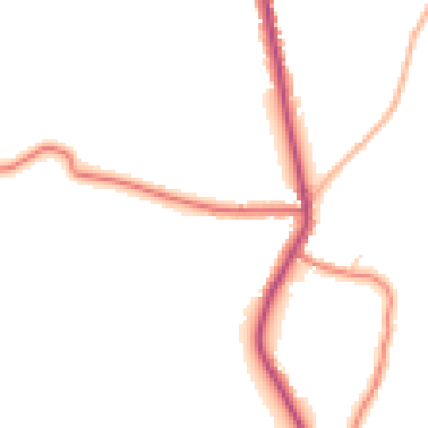 Daytime road noise heatmap for WN6 9SL