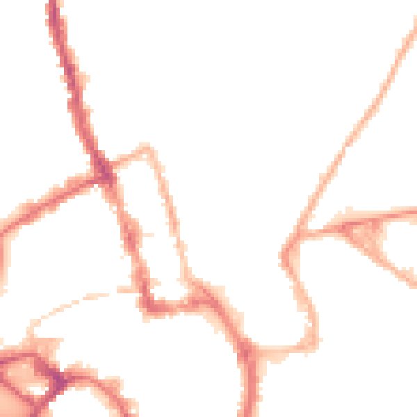 Night-time road noise heatmap for WR1 1AD