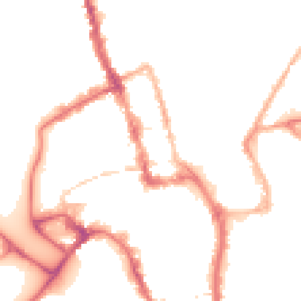 Night-time road noise heatmap for WR1 1DB