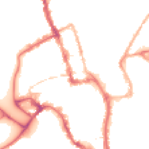 Night-time road noise heatmap for WR1 1DD