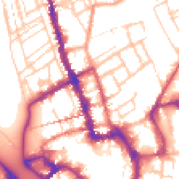Daytime road noise heatmap for WR1 1DF