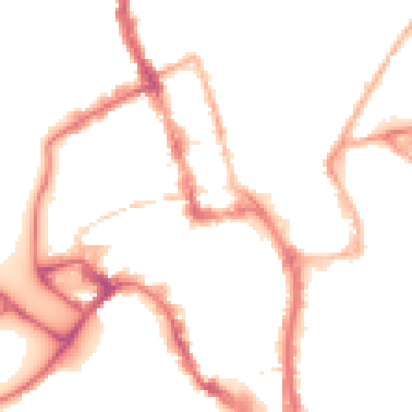 Night-time road noise heatmap for WR1 1DG