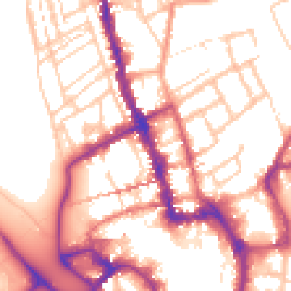 Daytime road noise heatmap for WR1 1DJ