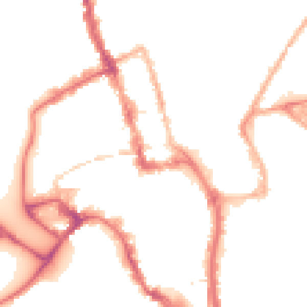 Night-time road noise heatmap for WR1 1DL
