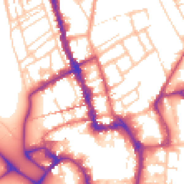 Daytime road noise heatmap for WR1 1DU