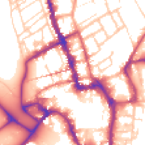 Daytime road noise heatmap for WR1 1DX