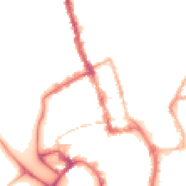 Night-time road noise heatmap for WR1 1EE